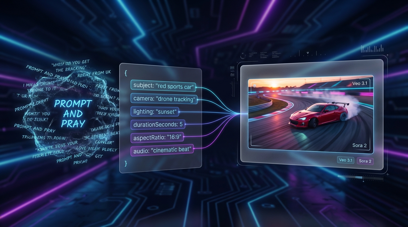 JSON-Prompting für KI-Video: Wie Veo 3.1 & Sora 2 „Prompt and Pray“ ersetzen JSON-Prompting für KI-Video: Wie Veo 3.1 & Sora 2 „Prompt and Pray“ ersetzen